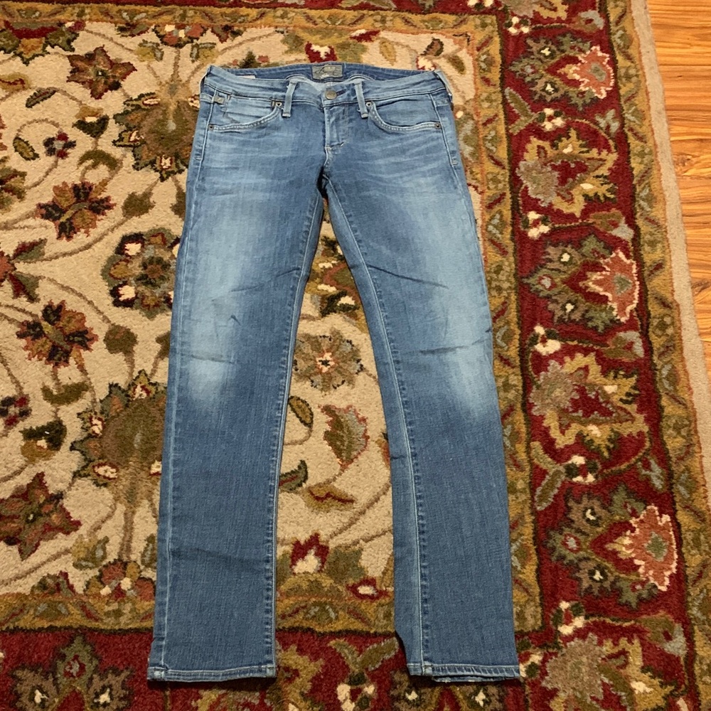 Agolde Chloe Light Blue Skinny Jeans Women's Size 26/29 distressed